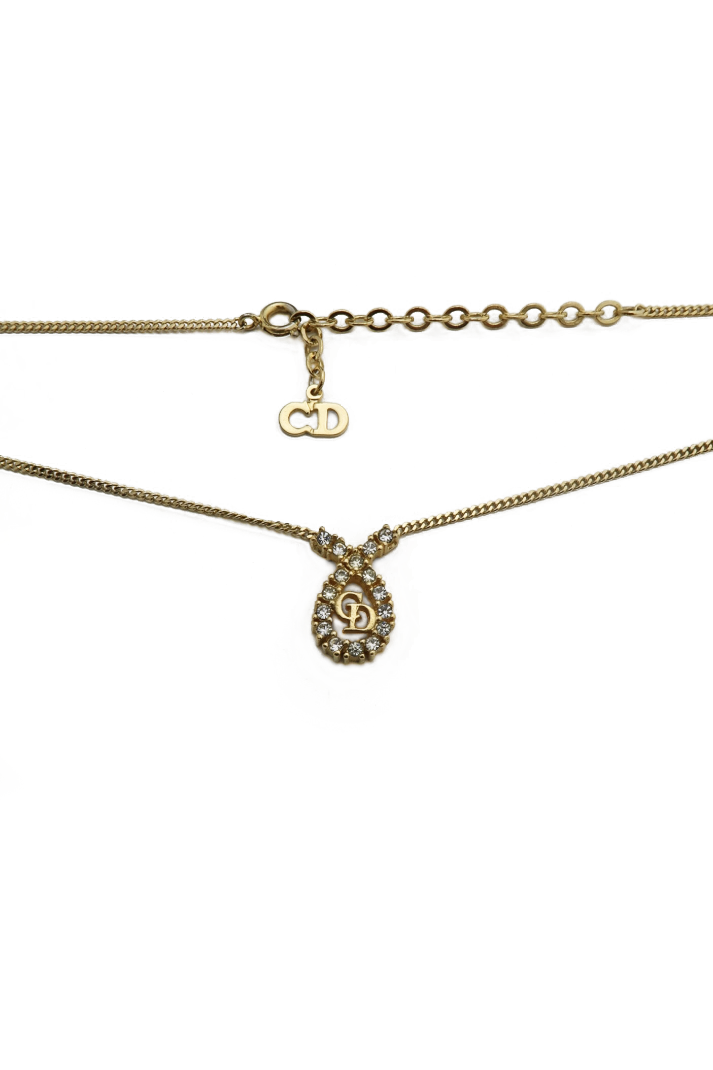 Authentic Vintage Dior Oblique Silver Trotter Necklace — LUXE Reworked